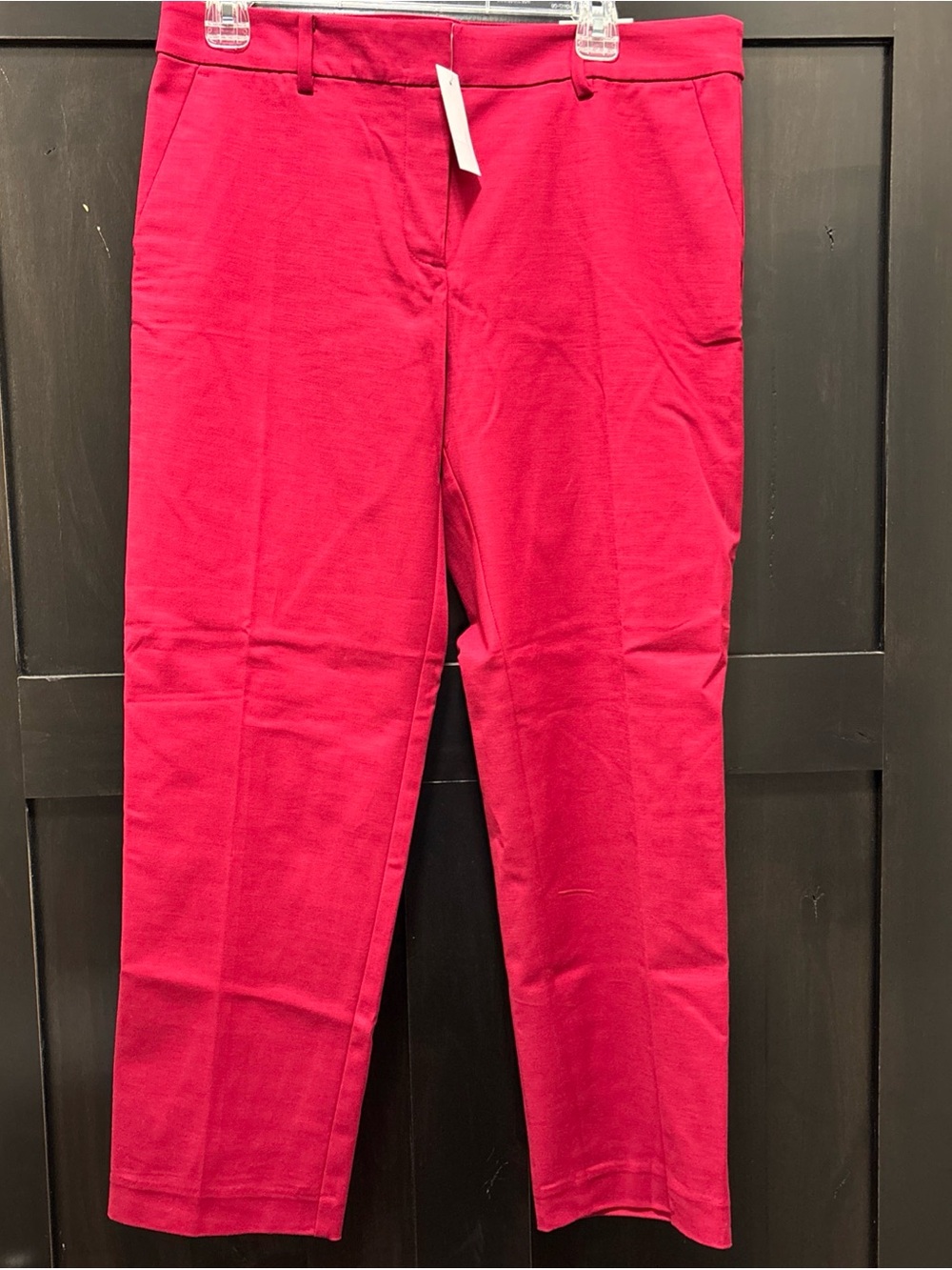 Loft The Riviera Slim Mid Rise Red Size 10 Women’s Pants Pockets Straight Leg